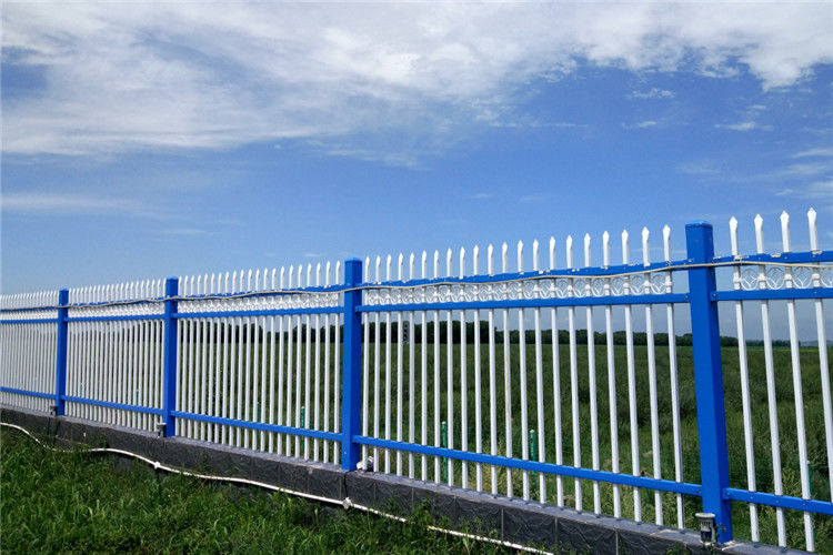 8FT Tall Tubular Steel Fencing Driveway Gates Wrought Iron Fence